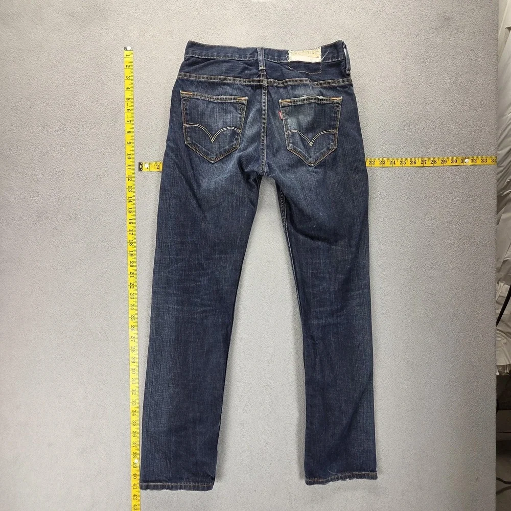 Vintage Levis 504 Jeans Mens‎ 28x32 Blue Straight Engineered Dark Wash Honeycomb